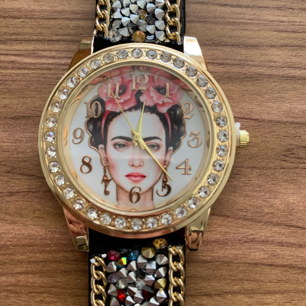 New Frida Kahlo Vegan Leather wrap watch